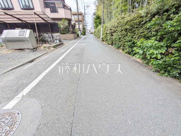 接道状況および現場風景　【練馬区上石神井４丁目】