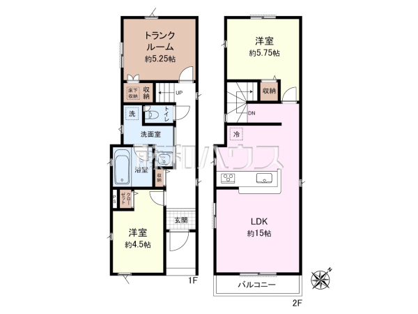 平日のご案内も可能です。まずはお気軽にお問合せ下さいませ。 
間取図　【清瀬市松山１丁目】 