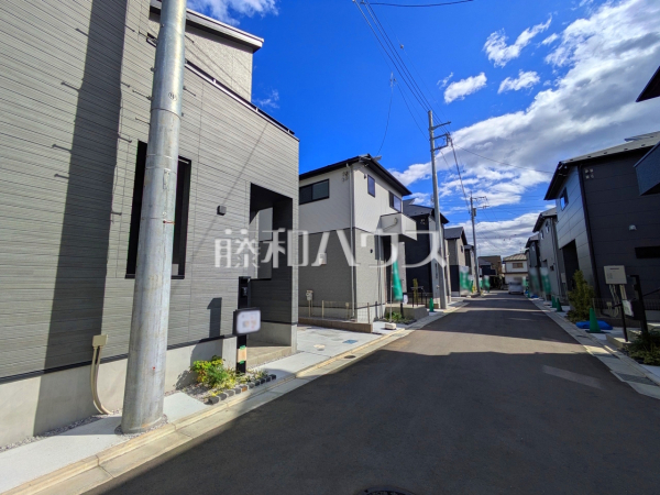 接道状況および現場風景　【新座市池田３丁目】