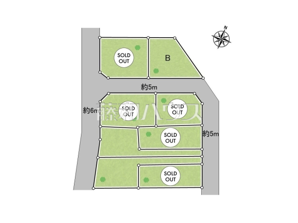 全体区画図　【八王子市片倉町】