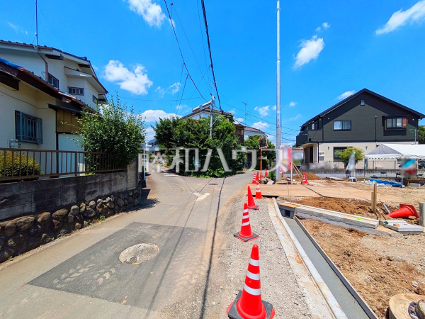 接道状況および現場風景　【武蔵村山市残堀１丁目】