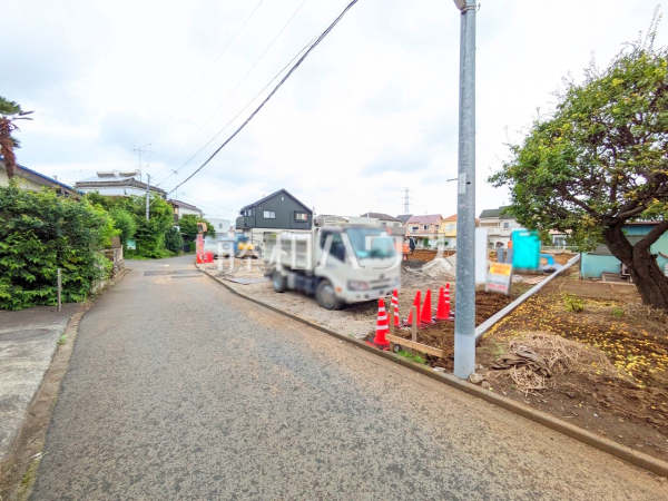 接道状況および現場風景　【武蔵村山市残堀１丁目】
