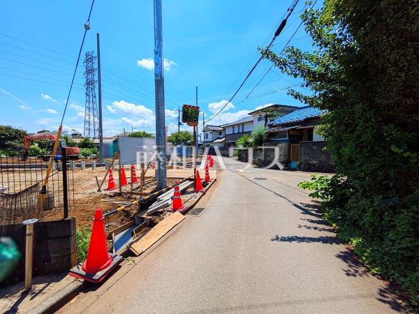 接道状況および現場風景　【武蔵村山市残堀１丁目】
