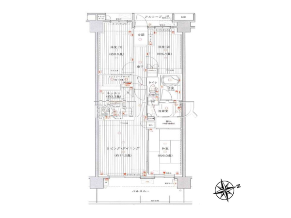 間取図　【ベルディオ三鷹レジデンス　】