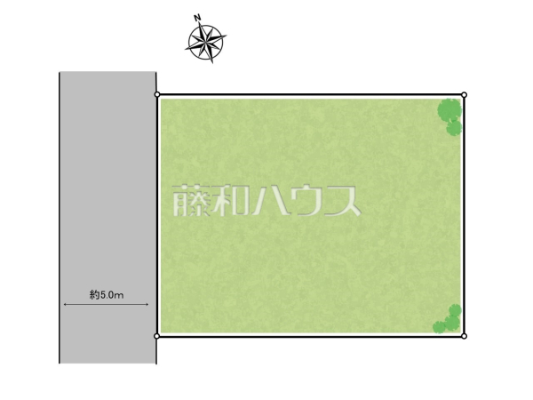 全体区画図　【日野市百草】土地面積約59.52坪とゆとりある広さｍのある整形地です！