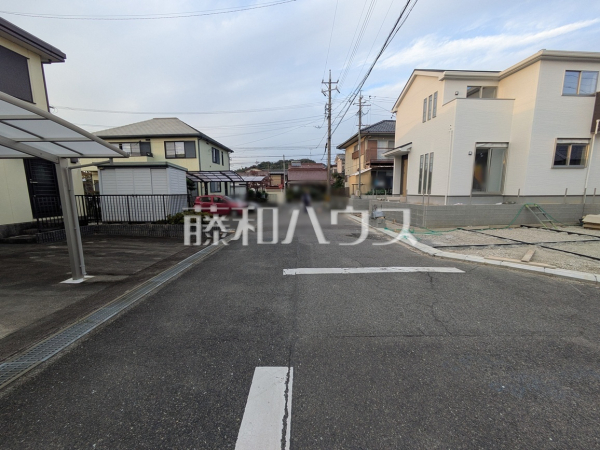 接道状況および現場風景　【小牧市大字本庄】