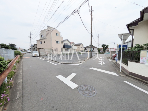 接道状況および現場風景　【所沢市東所沢５丁目】