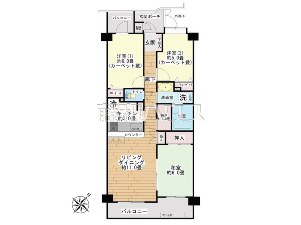 間取図　【ハイホーム東村山弐番館】