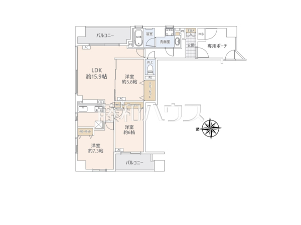 間取図　【リッツタワー八王子】