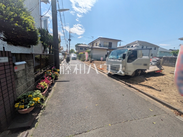 接道状況および現場風景　【調布市西つつじケ丘４丁目】