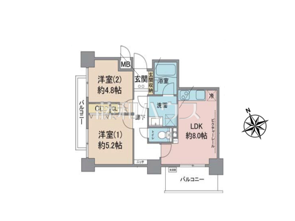 間取図　【コスモ永山】