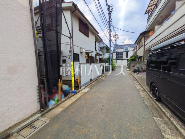 接道状況および現場風景　【中野区弥生町１丁目】