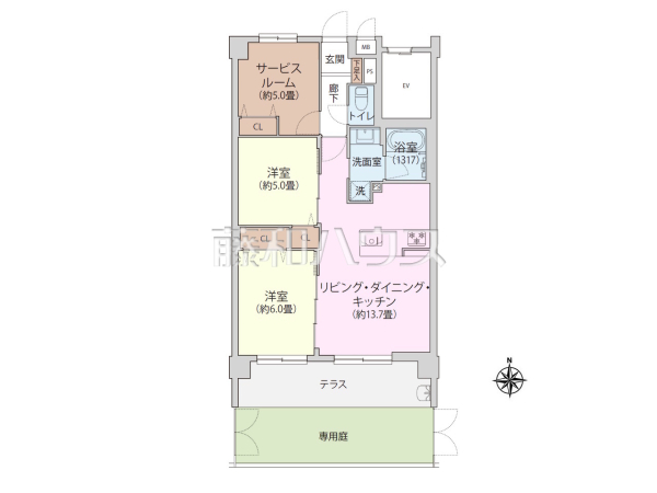 間取図　【ベルジュール東小金井】