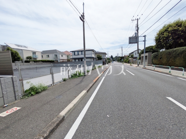 接道状況および現場風景　【世田谷区成城５丁目】