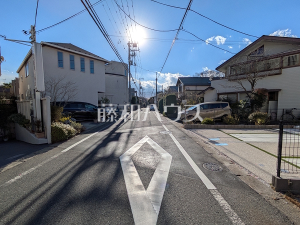 接道状況および現場風景　【世田谷区砧７丁目】