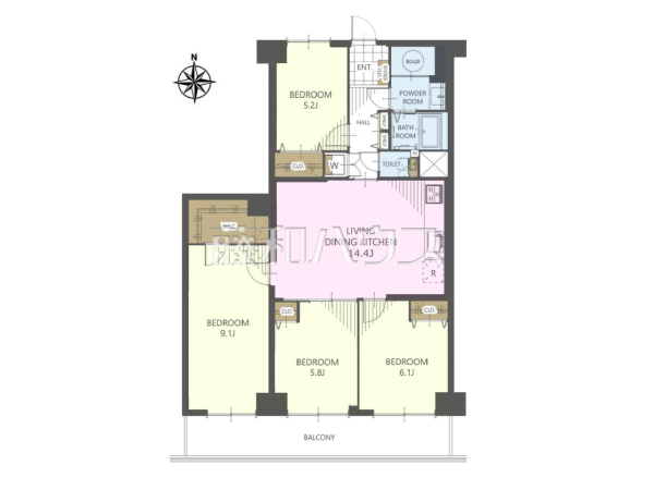 間取図　【武蔵野北第2スカイハイツ】