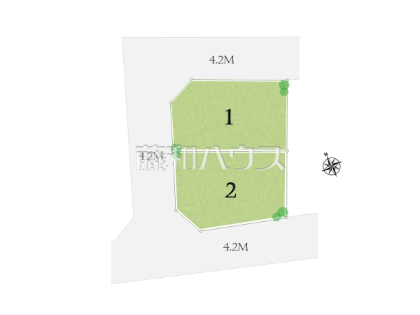 ≪全体区画図≫角地のため日当たり・通風良好の開放的な立地です◎【調布市菊野台２丁目】