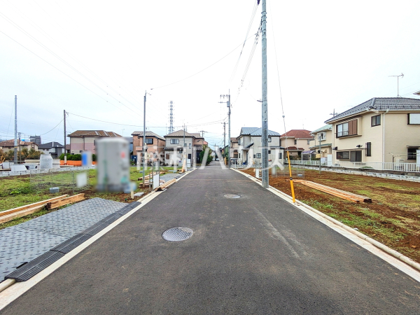 接道状況および現場風景　【立川市若葉町２丁目】