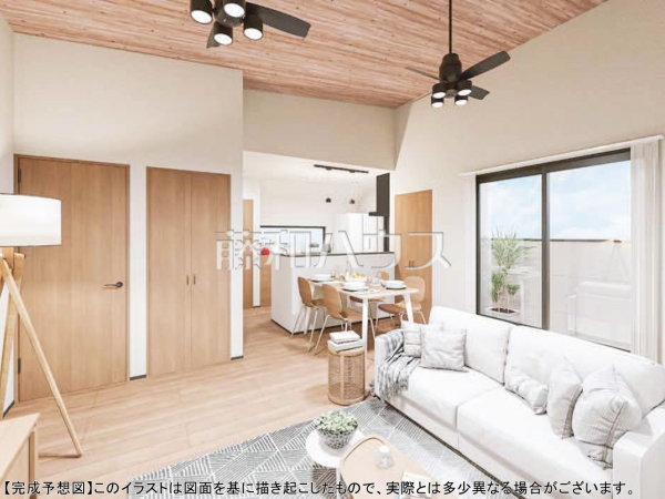 6号棟　完成予想図（LDK）　【府中市住吉町１丁目】