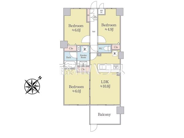 間取図　【レーヴステージ府中緑町】