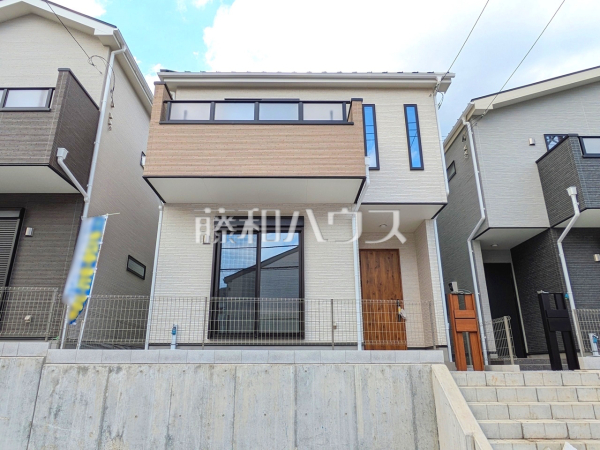 2号棟　外観　生活に溶け込むシンプルなデザインの外観が魅力の新邸です。【昭島市中神町２丁目】