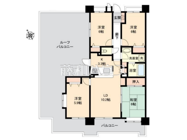 間取図　【ローヤルガーデン立川けやき台第2】