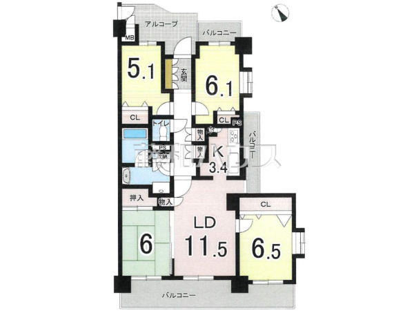 間取図　【マルベリー小牧山南】