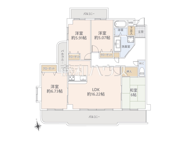 間取図　【 ラビデンス守山町南】