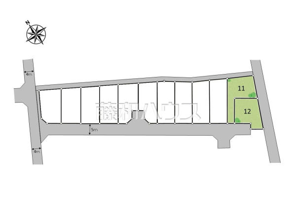 全体区画図　【昭島市中神町２丁目】 平日のご案内も可能です。まずはお気軽にお問合せ下さいませ。 