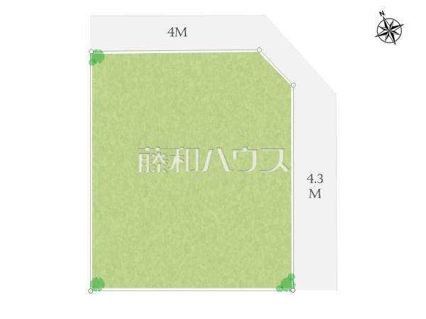 ≪全体区画図≫角地のため日当たり・通風良好の開放的な立地です◎　【府中市新町１丁目】