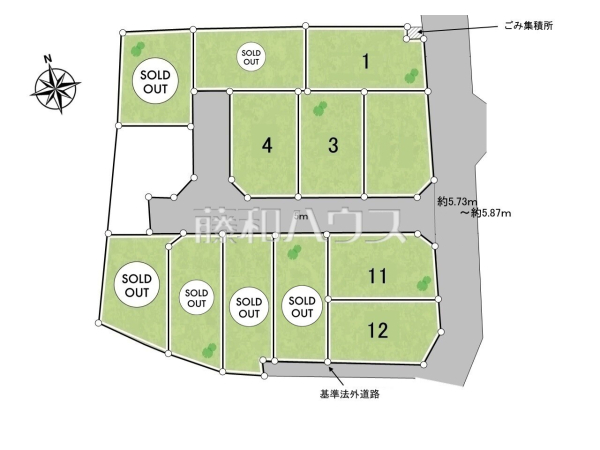 全体区画図　【東大和市芋窪４丁目】