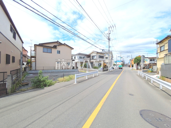 接道状況および現場風景　【立川市砂川町８丁目】