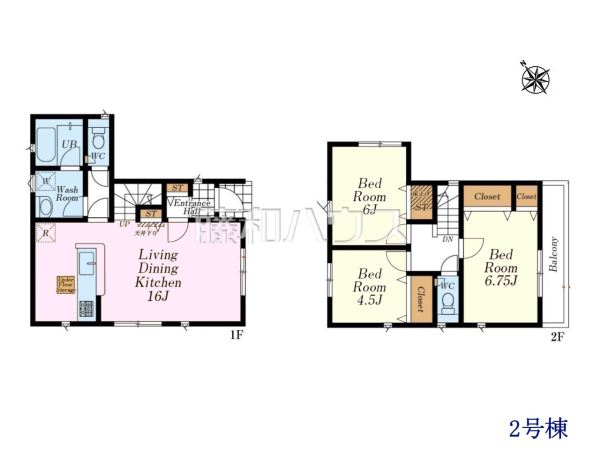 2号棟　間取図　【志木市本町２丁目】
