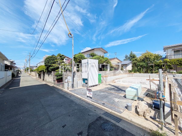 1号棟　接道状況および現場風景　【福岡市西区小戸３丁目】