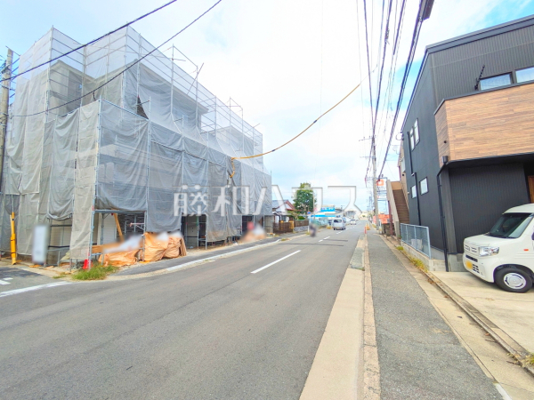 接道状況および現場風景　【福岡市西区小戸３丁目】