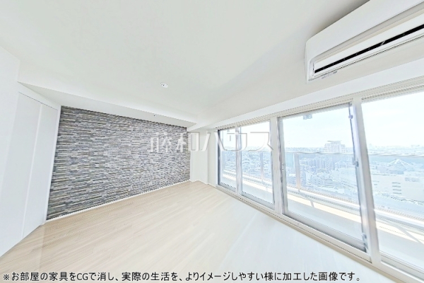 ≪リビング≫約18.1帖のゆったりリビング。家族でテーブルを囲む素敵な時間をお愉しみ下さい。　【ブリリアタワー聖蹟桜ヶ丘ブルーミングレジデンス】