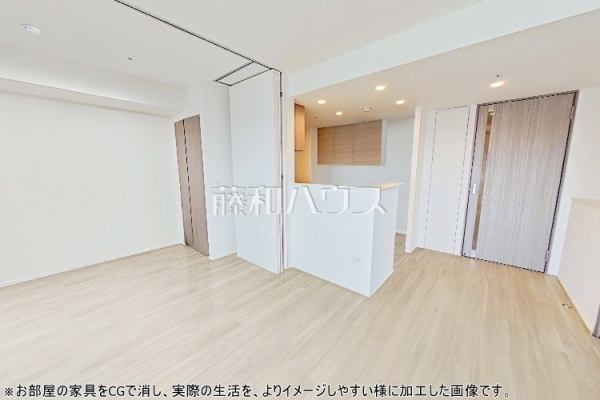 ≪キッチン≫ご家族の様子がわかり、会話も楽しめる対面式システムキッチン　【ブリリアタワー聖蹟桜ヶ丘ブルーミングレジデンス】
