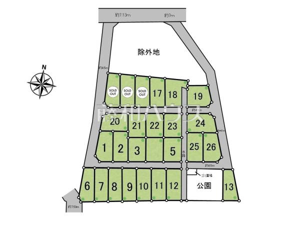 全体区画図　【志木市中宗岡１丁目】