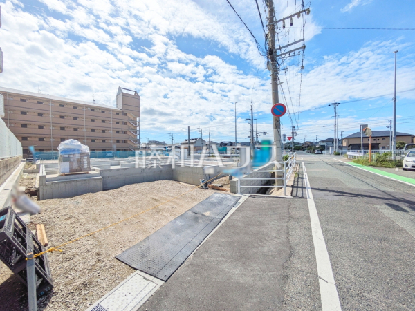 接道状況および現場風景　【福岡市東区三苫４丁目】