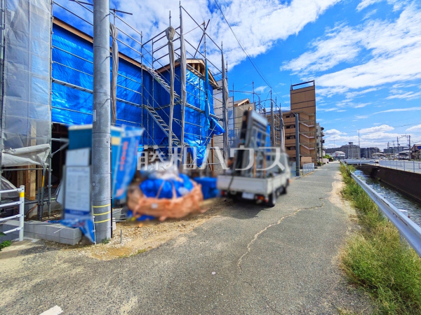 接道状況および現場風景　【福岡市東区三苫４丁目】
