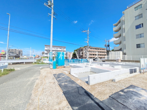 接道状況および現場風景　【福岡市東区三苫４丁目】