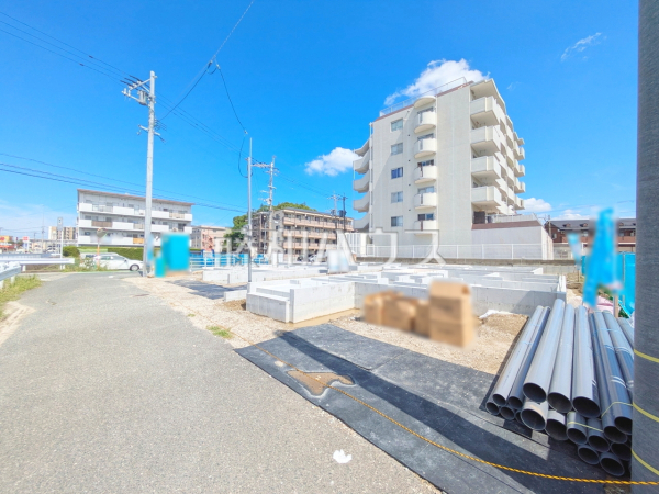 接道状況および現場風景　【福岡市東区三苫４丁目】