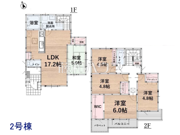 2号棟　間取図　【福岡市東区和白丘３丁目】
