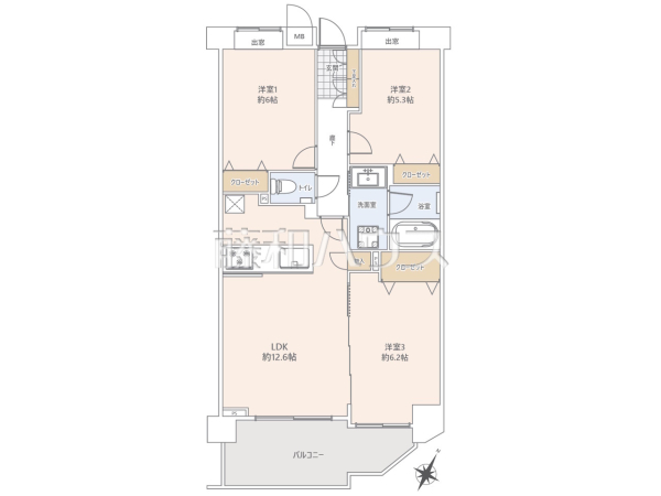 ■間取図■
3LDKの間取りでプライベート空間を満喫!【ドミナス多摩・南大沢】 ■間取図■
3LDKの間取りでプライベート空間を満喫!【ドミナス多摩・南大沢】