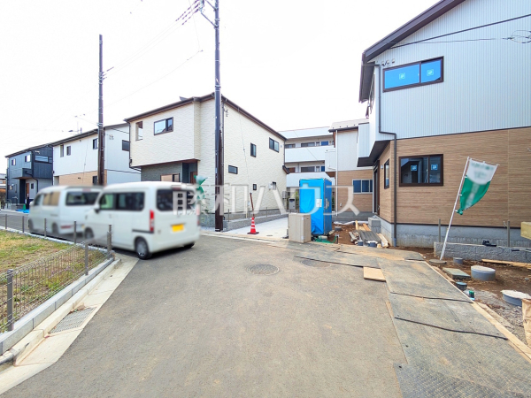 接道状況および現場風景　【志木市柏町５丁目】