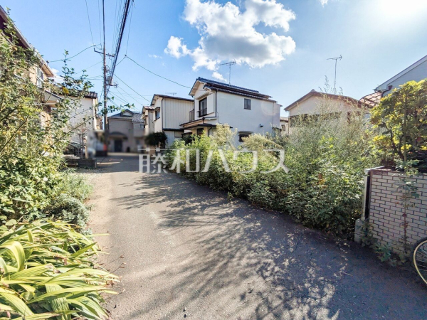 接道状況および現場風景　【所沢市大字下安松】