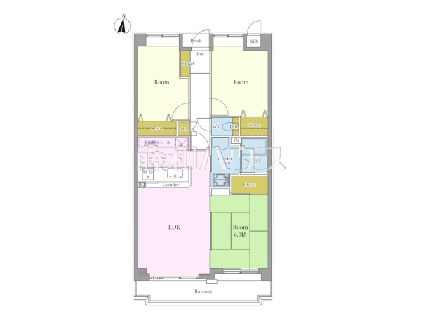 間取図　【サンシティ鳥飼】