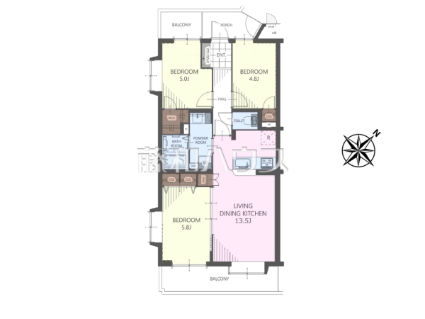 間取図　【コスモ志木ホワイトコート】