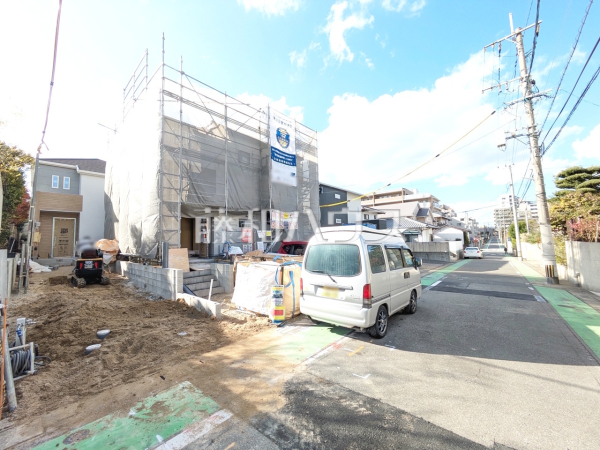 接道状況および現場風景　【福岡市南区長住５丁目】