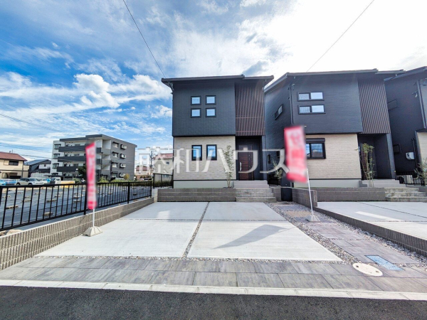 3号棟　外観　【春日井市林島町３丁目】 見学はしたいけど、なかなか時間が取れない・・・そんな方に出勤前や仕事終わりにマイホームを見学できるサポートをいたします。 